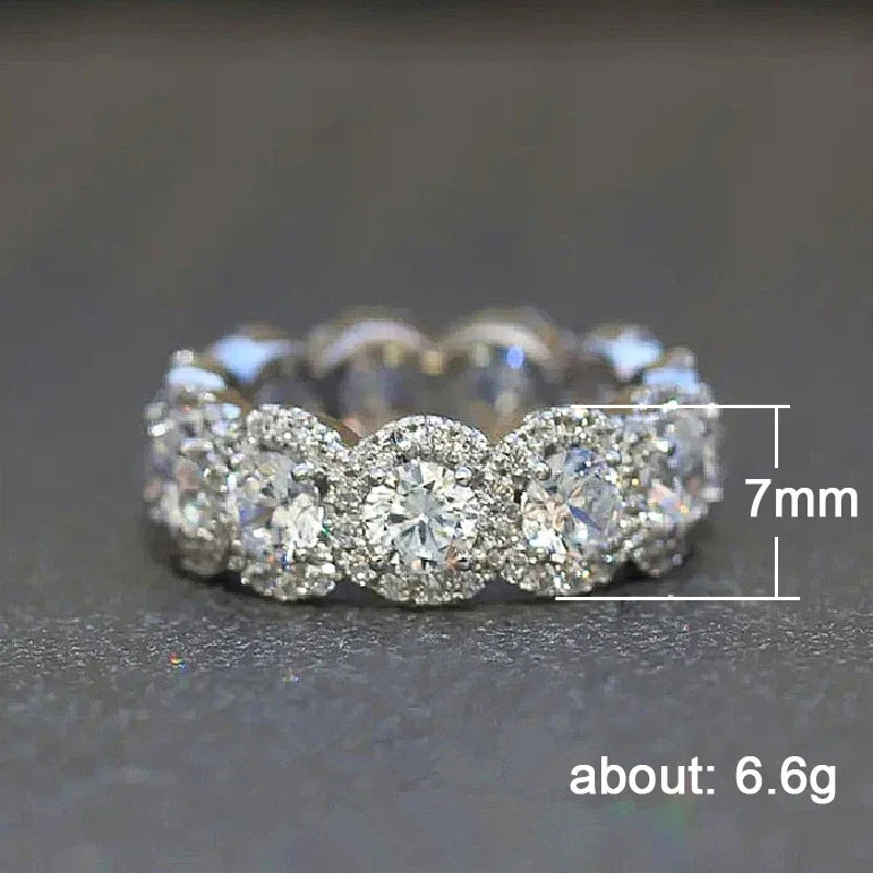 Dazzling Cubic Zirconia Ring for Women Wedding Bridal Jewelry Exquisite Gift