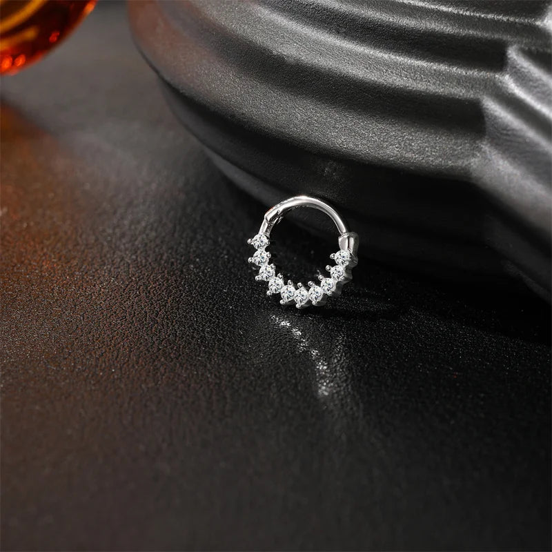 Sterling Silver Moissanite Tassel Earrings for Women Geometric Flower Pendant Jewelry