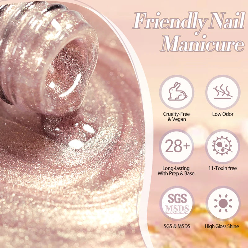 Magnetic Gel Nail Polish 10ml for Nail Art & Manicure with Cat Effect