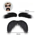Self-Adhesive Fake Mustache Eyebrow Beard Set for Halloween Cosplay and Parties