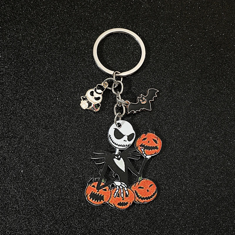 Nightmare Before Christmas Jack Skellington & Pumpkin Keychain Halloween Accessory
