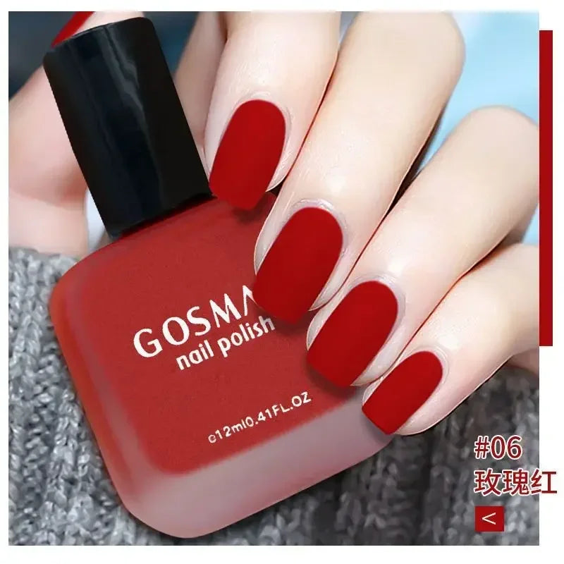 12ml Quick Dry Semi-Permanent Nail Gel Polish - Long Lasting Matte Finish, Manicure Tools