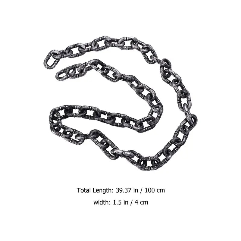 Halloween Plastic Chain Prop - 2 Pack 100CM Spooky Costume Accessory