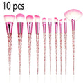 10-Piece Makeup Brush Set for Face & Eye Cosmetics - Durable & Versatile