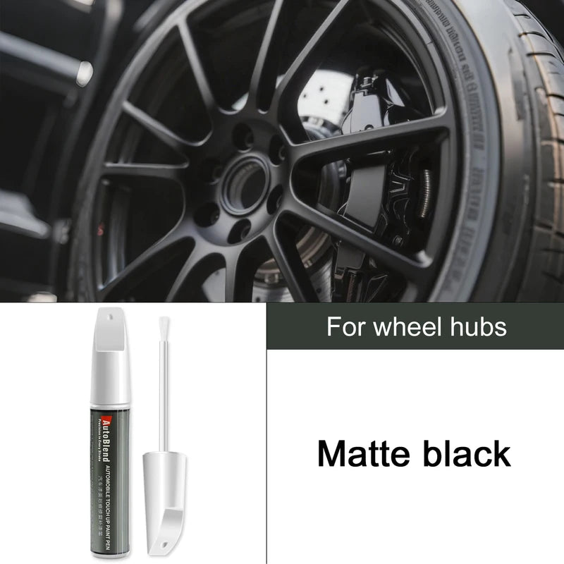 Car Wheel Repair Pen for Scratch Removal & Paint Touch-Up - Matte Black Silver Glossy Black