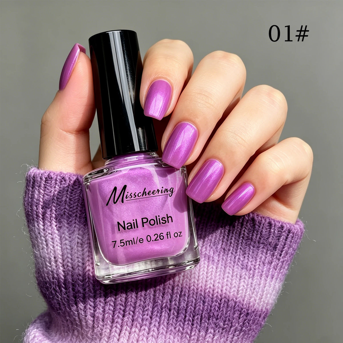 Water-Based Pearlescent Nail Polish - 7.5ml Long Lasting Quick Dry DIY Manicure