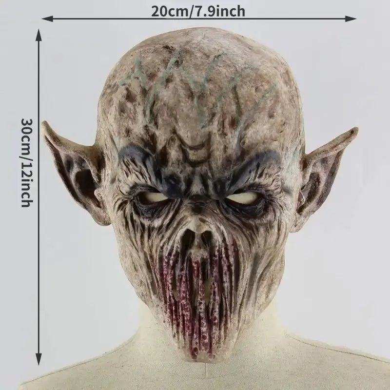 Halloween Zombie Mask Scary Costume Prop for Party Cosplay Terror Biochemical Vampire