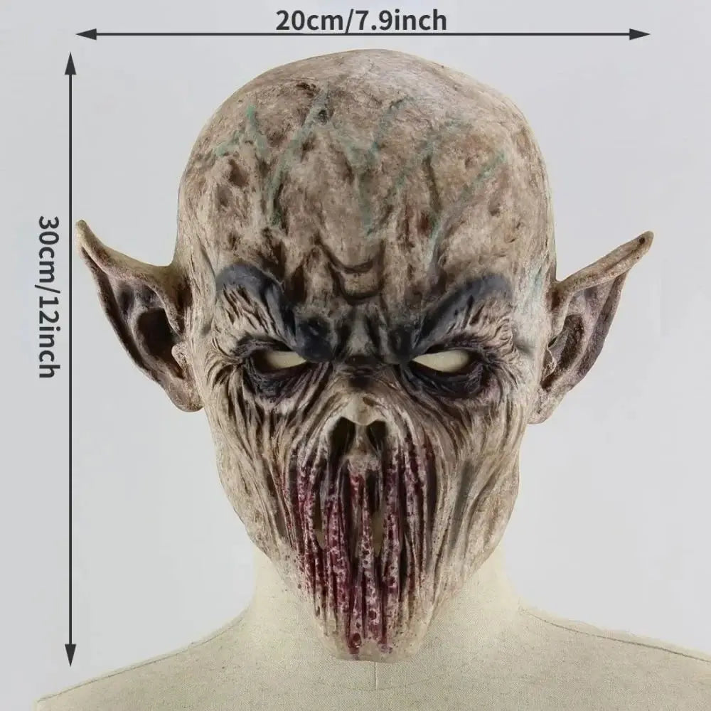 Halloween Zombie Mask Scary Costume Prop for Party Cosplay Terror Biochemical Vampire