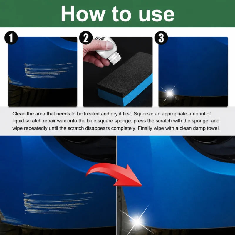 Car Scratch Remover Kit for Auto Paint Repair and Polishing - Multiple Colors