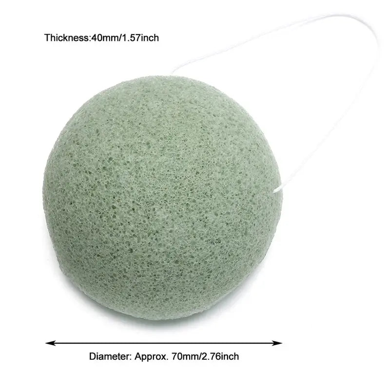 Natural Konjac Facial Sponge for Gentle Cleansing & Exfoliation - Multiple Colors