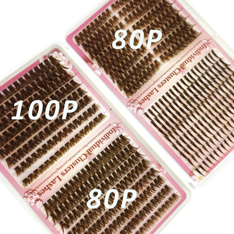 Eyelash Extension Spikes 32 Rows Wispy Faux Cils Clusters for Natural Lash Look