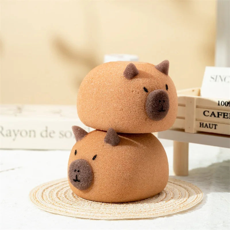 Super Soft Capybara Bath Sponge Ball for Face and Body Cleaning