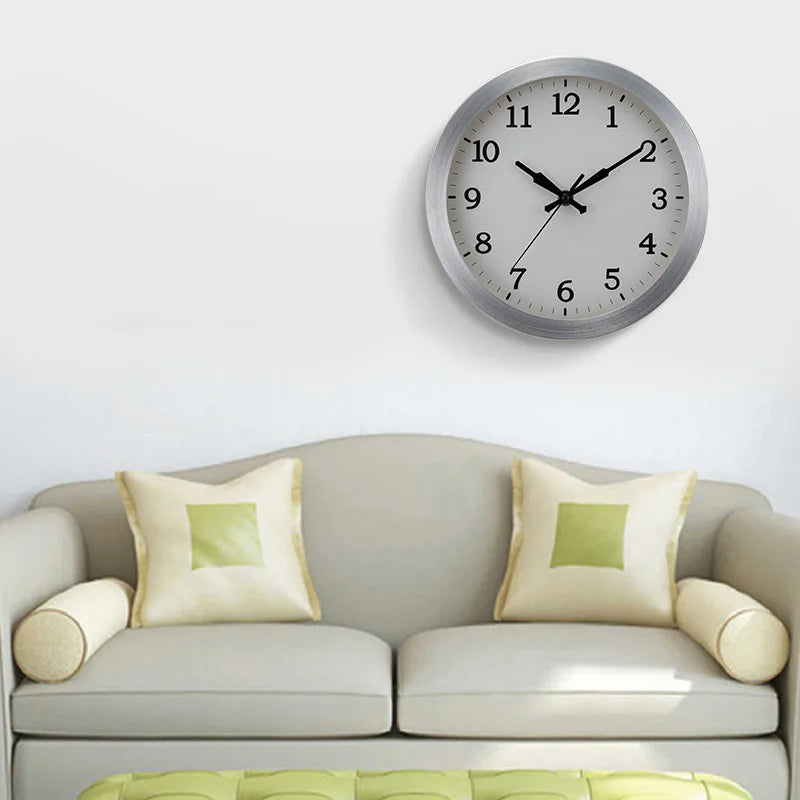 Scandinavian Minimalist Wall Clock with Dual Digital & Analog Display - 12, 14, 16 Inch Sizes