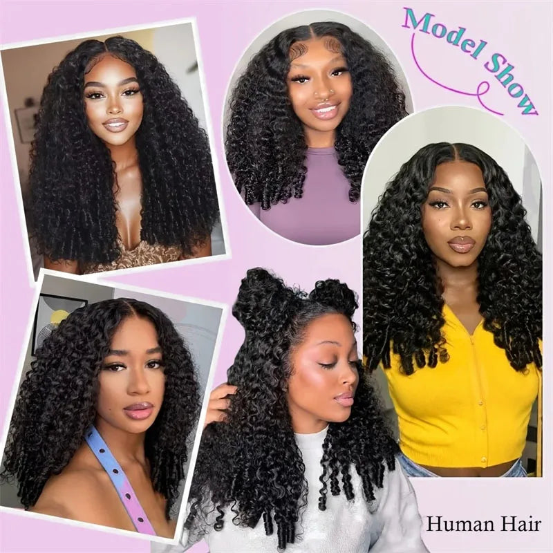 250 Density Burmese Curly V Part Human Hair Wig 30 Inch Glueless & Drawstring