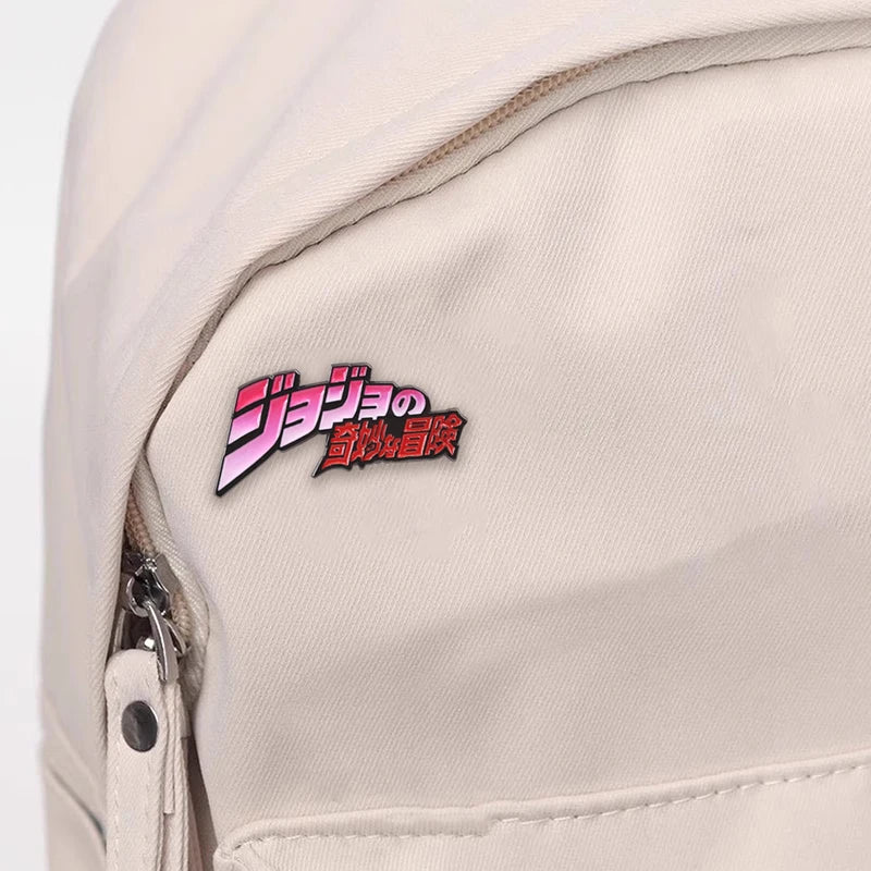 Anime Jojo's Bizarre Adventure Logo Enamel Brooch Pin Badge Fans Gift Accessory