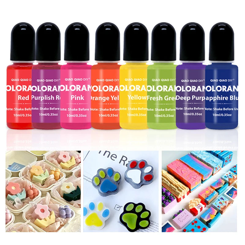20-Color Candle Dye Set Liquid Wax Pigment for Candle Making DIY Supplies