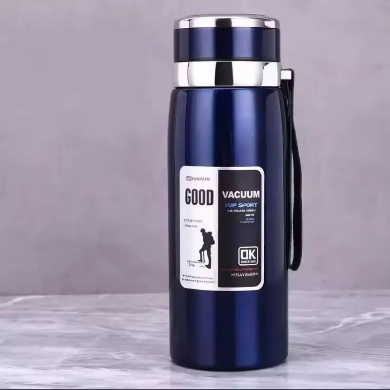 Insulated Stainless Steel Water Bottle with Handle - Leakproof, Outdoor Use