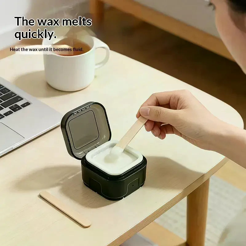 Mini Wax Heater Kit with Silicone Bowl for Hair Removal & Nose Ear Waxing
