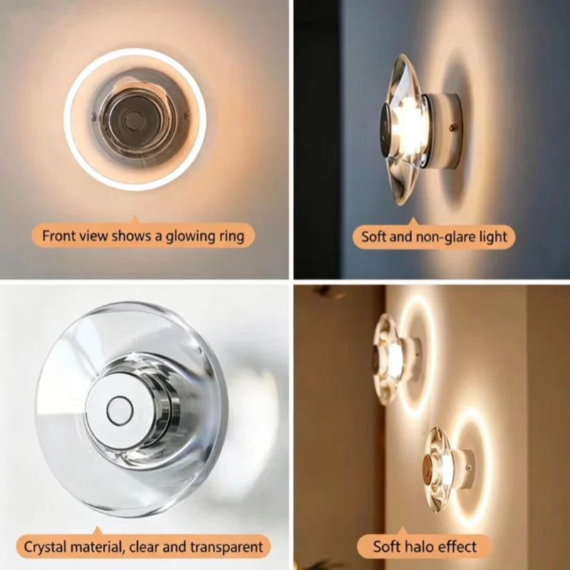 Modern Circular LED Wall Light for Bedroom Living Room Corridor Home Decor
