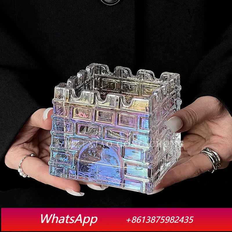 Luxury Castle Glass Light Decor for Home Living Room - Trendy Creative Ornament