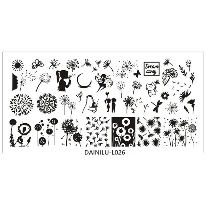 Geometric Nail Stamping Plate for Nail Art Design - Stainless Steel Craft Tool