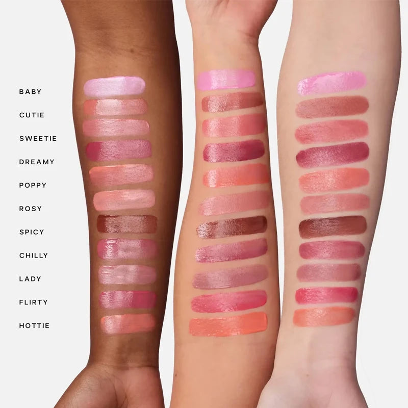 Hydrating Liquid Blush & Lip Tint Set - Buildable Dewy Cheek & Lip Colors for Sensitive Skin