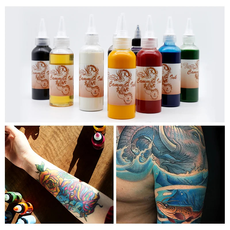 Semi Permanent Airbrush Tattoo Ink for Body Art & Makeup - 100ml
