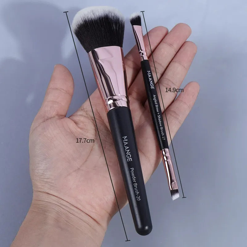 20-Piece Makeup Brush Set with Storage Box for Foundation Eyeshadow Blush