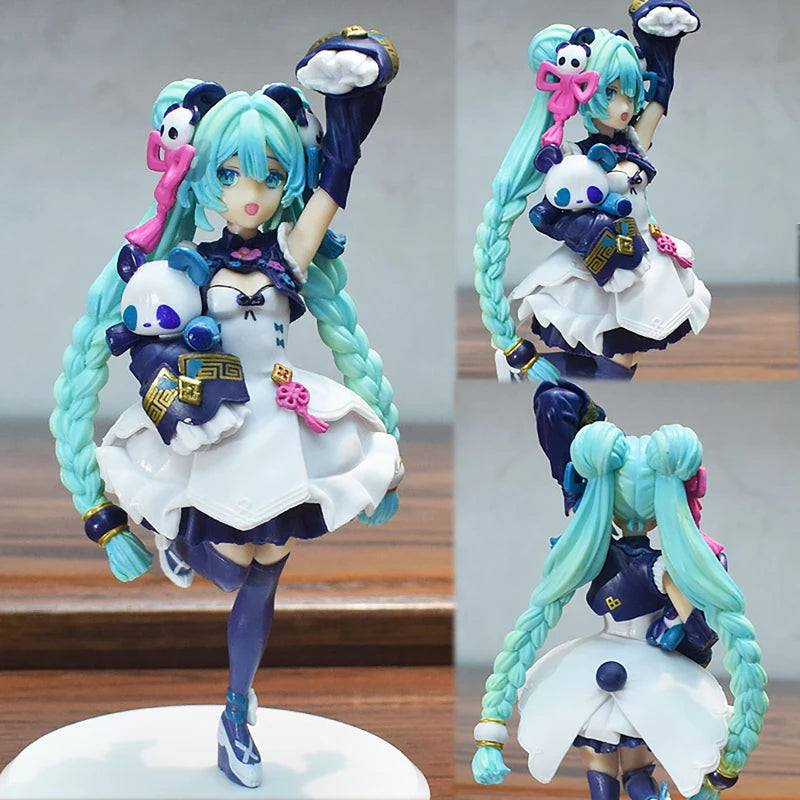 Anime Girl Action Figure with Kawaii Hatsune Miku Style Collectible PVC Doll - Multiple Colors