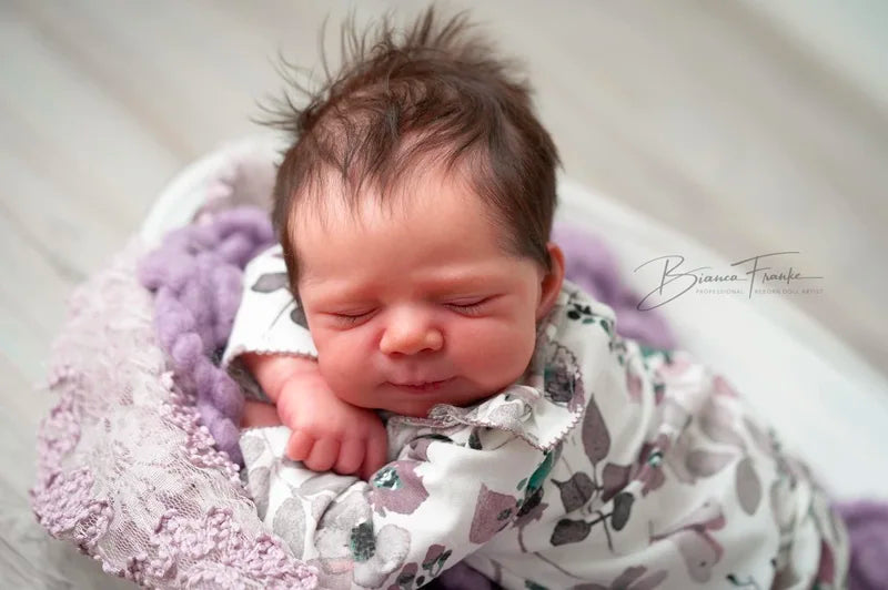 18-Inch Reborn Doll Kit with Hand-Painted Hair and Cloth Body - Unassembled Baby Doll Parts