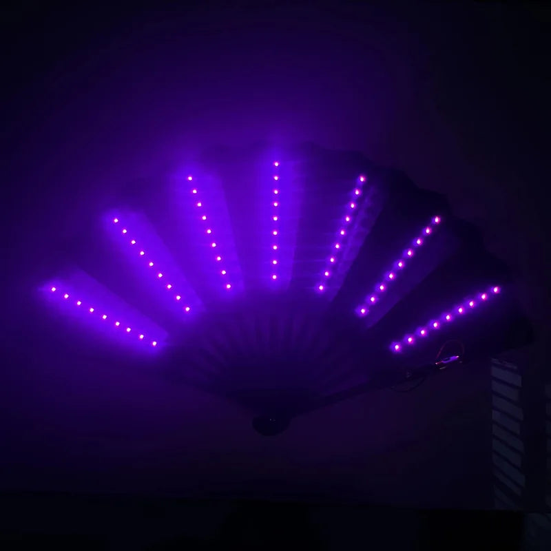 Glow Folding LED Fan Dancing Light for Parties Raves Halloween Christmas