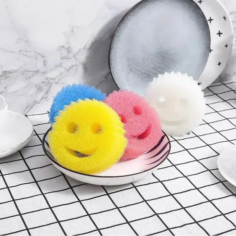 Kitchen Cleaning Sponge Cloth Set - Strong Scouring Pad Odor Resistant All Colors