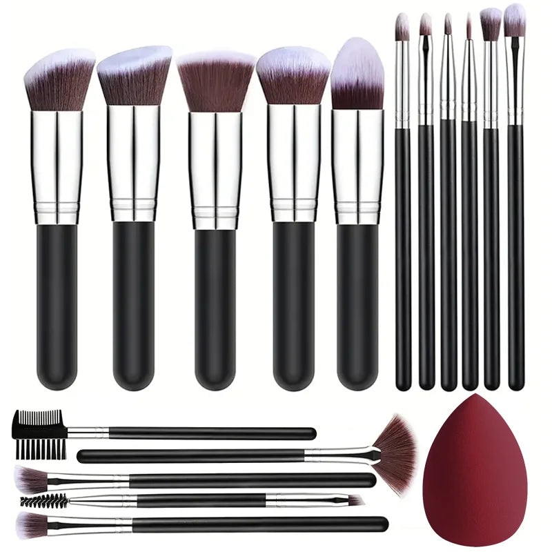 Professional Makeup Brush Set - Soft Fluffy Eye Shadow, Foundation, Blush & Concealer Tools