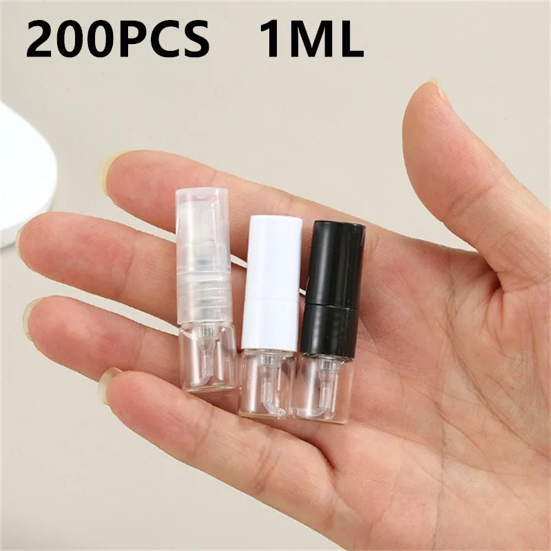 20/50/100/200pcs Refillable Glass Spray Bottles - Fine Mist Perfume Dispenser