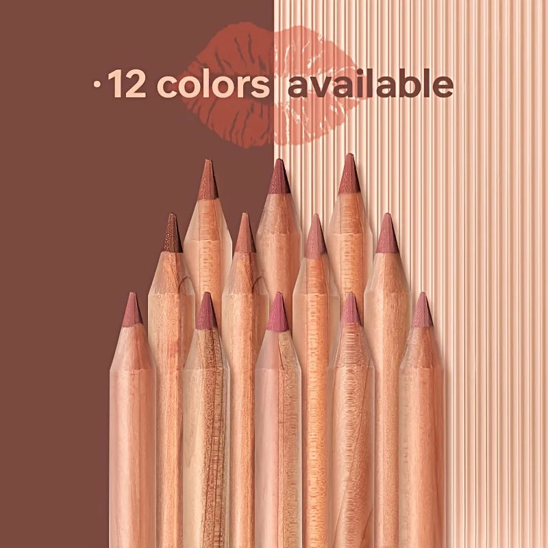 Waterproof Matte Lip Liner Pencil - Long Lasting High Pigment Lip Makeup for Women