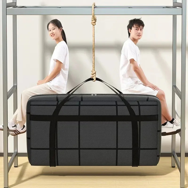 Large Capacity Folding Duffel Bag for Clothing Storage – Portable Wardrobe Organizer with Double Zipper