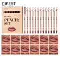 12-Color Matte Lipstick & Lipliner Set Waterproof Long Lasting Cosmetics