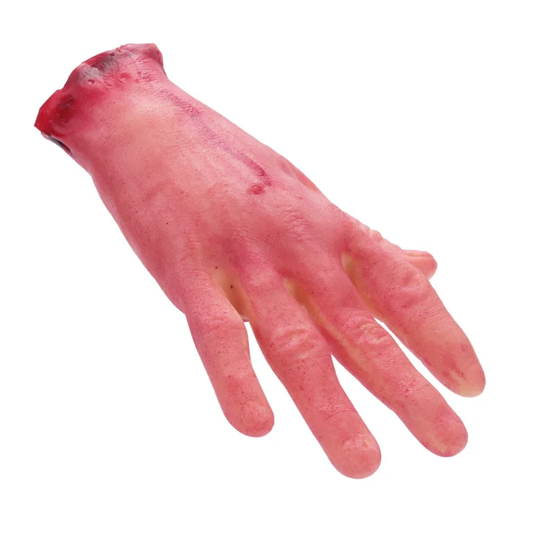 Realistic Bloody Severed Arm Halloween Prop Life Size Fake Hand 19x10.5cm