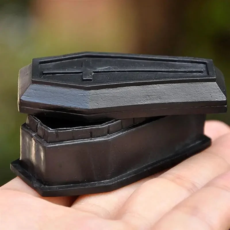 10pcs Mini Black Coffin Storage Boxes Halloween Decor Landscape Props