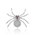 Halloween Rhinestone Spider Brooch for Women Animal Pins Party Accessories Gift