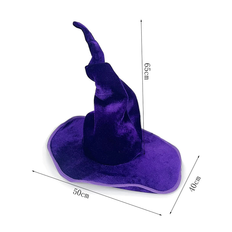 Halloween Felt Witch Twist Hat - Cosplay, Party, Home Decor, Festival Accessory