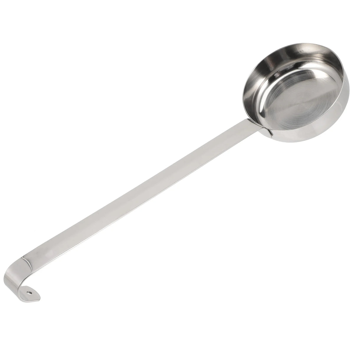 Stainless Steel Pizza Sauce Spoon with Flat Spreader Handle - Kitchen Ladle for Spreading and Serving