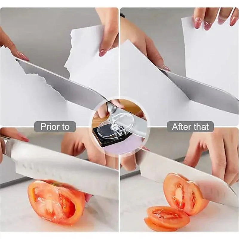 USB Electric Knife Sharpener - Fast Automatic Kitchen & Scissor Sharpening Tool