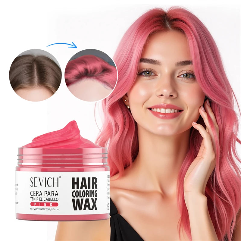 Halloween Hair Colour Wax Set - 13 Vibrant Colors, Easy Wash, DIY Hair Dye