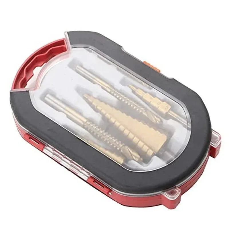 Titanium Coated Drill Bit Set - 6 Pieces for Metalworking and Woodworking