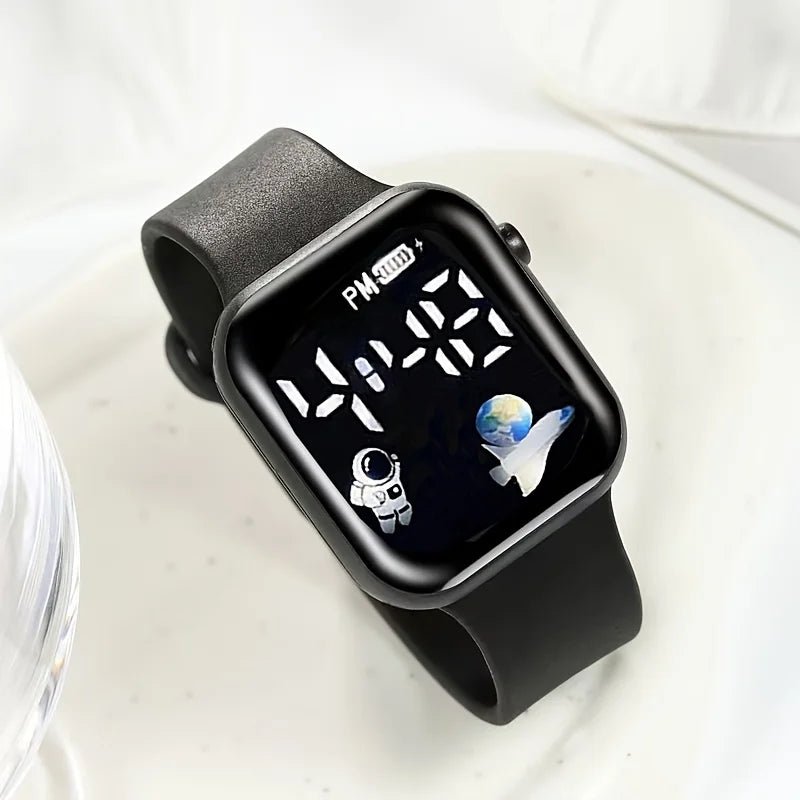 Men's Accessory Gift Box Set with Digital Watch Vintage Necklace Bracelet Ring