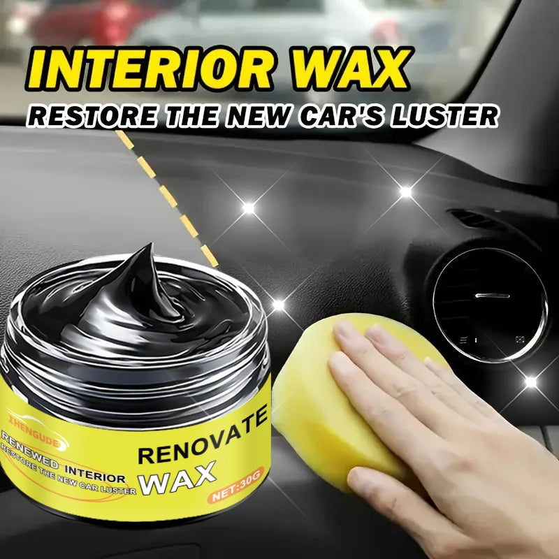Car Wax Paste with Nano Coating for Interior, Dashboard & Tires - Universal
