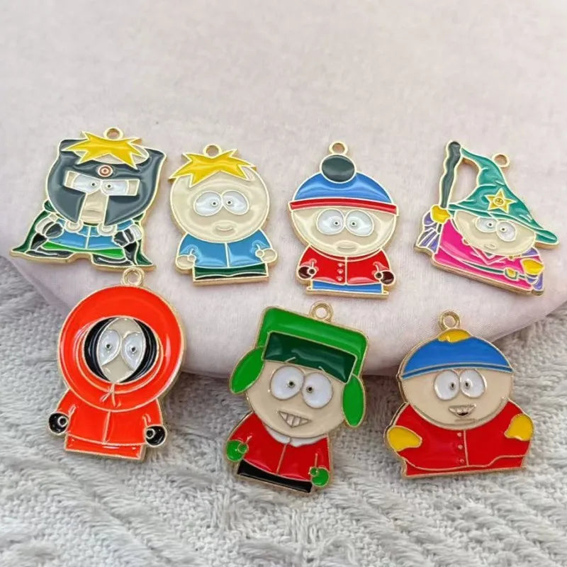 10-Pack Cute Anime Enamel Charms for DIY Jewelry Making - Earrings, Bracelets