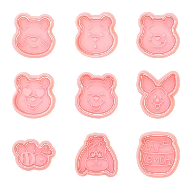 3D Cartoon Winnie The Pooh Cookie Cutter Set for Baking & Clay Crafting