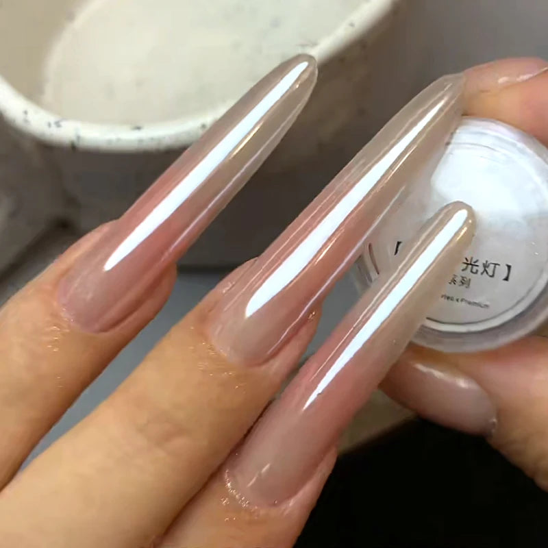 Mirror Bright Plating Aurora Glitter Powder for Nails - Highlight & Shimmer Dust